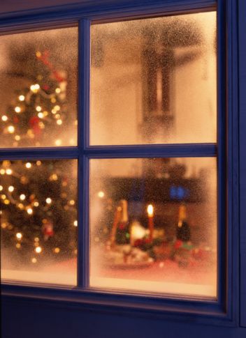 Looking at Christmas through a frosty window Through A Window, Christmas Window Decorations, Frosted Windows, Cottage Christmas, I Love Winter, Twas The Night, Christmas Wonderland, Christmas Window, Christmas Tree Farm