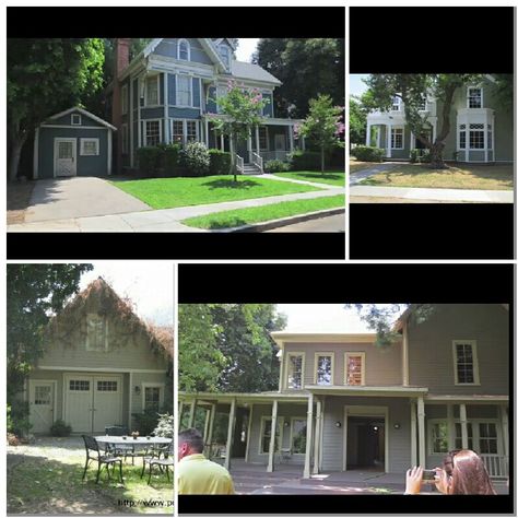 On the Warner Brothers set, Mona Vanderwaal's house is right next door to Emily's house Emily's is to the left of Mona's. The reason why you never see the front of Spencer Hastings house (bottom right) is because the front is actually Mona's house (top left). Across the street from Mona's house/Spencer's house is Spencer's barn. Spencer Hastings House, Hastings House, Spencer House, Nice Homes, Spencer Hastings, Warner Brothers, Southern Charm, Reason Why, Next Door