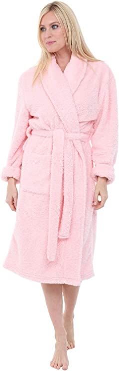 Alexander Del Rossa Women's Plush Fleece Winter Robe, Warm Long Hair Shaggy Bathrobe at Amazon Women’s Clothing store Comfort Shawl, Fuzzy Robe, Womens Robe, Winter Robes, Female Features, Robe For Women, Fuzzy Texture, Robes For Women, Plus Size Robes