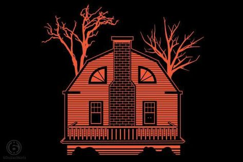 Horror House Tattoo, Amityville Horror House, House Of Horror, Amityville Horror, House Tattoo, Day Of The Shirt, Guitar Kids, Halloween Horror Movies, Creepy Tattoos