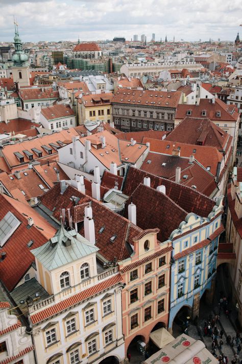 Buildings From Above, Prague Buildings, From Above Photography, Prague Architecture, Rooftop View, Europe Honeymoon, Travel Photography Europe, Prague Travel, Hong Kong Travel