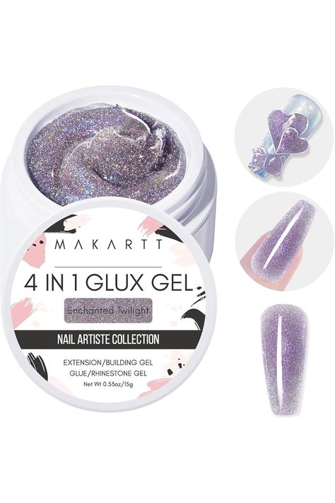 Makartt Solid Gel Builder,15ML Nail Extension Gel 3d Sculpting Gel for Nail Art UV Glue for Acrylic Nails Rhinestones Gel 4 in 1 Hard Gel Molding Gel for Nails Nail Lamp Required Enchanted Twilight Nails Rhinestones, Gel Builder, 3d Sculpting, Nail Lamp, Hard Gel, 4 In 1, Nails Inspiration, Glue, Nail Art