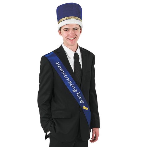 Blue+“Homecoming+King”+Sash+-+OrientalTrading.com Homecoming King, Granddaughter Birthday, White King, Just Don, How To Know, Men's Blazer, Party Wear, Homecoming, Apparel Accessories