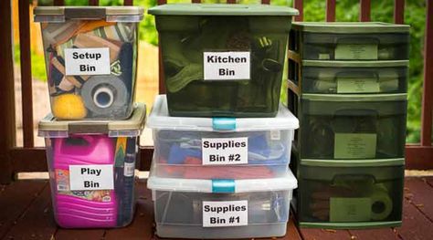 Genius Camping Storage Solutions that Make Packing Easy | Public Storage Blog Organisation En Camping, Camping Packing Hacks, Tent Camping Organization, Zelt Camping, Camping Bedarf, Auto Camping, Camping 101, Camping Packing List, Camping Storage