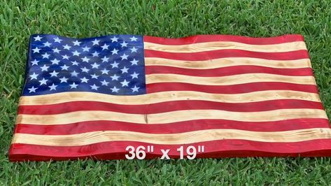 Flag Diy Projects, Wooden Flags Diy, Wood American Flag Diy, Wood Texas Flag, Wood Flag Diy, Fouth Of July Crafts, American Flag Diy, American Flag Waving, Diy Flag