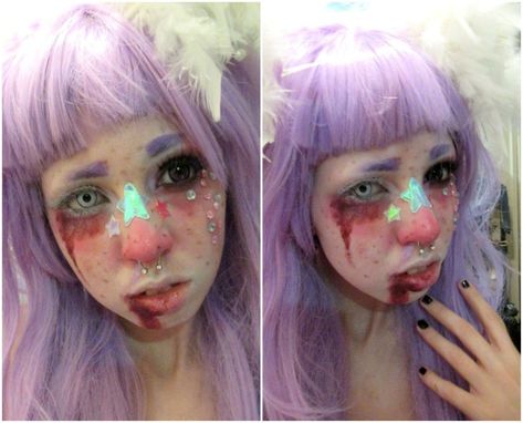 Yami Kawaii Makeup, Tumblr Inspiration, Gore Makeup, Alt Model, Makeup Tumblr, Goth Model, Alt Makeup, Kawaii Makeup, Makeup Tutorial Eyeshadow