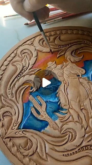 Leather Artist, Western Designs, Leather Patterns, Leather Designs, Tooling Patterns, Instagram Painting, Western Artist, Tooled Leather Purse, Leather Art