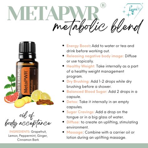 Practice mindful eating today,put down any distractions (phone, tv) and actually sit with yourself and your meal today. Take a moment to savour each bite, the flavours and textures. Feel the gratitude for the nutrients flooding into your body. If you feel like you are tipping into overindulging, then start to incorporate doTERRA’s MetaPWR oil to help manage cravings and support a healthy metabolism. #goosebumpkindaday#oneofakind#diamondlyn #goya#personalbest#grannyisanessentialoilguru Superfoods To Boost Metabolism, Herbs To Boost Metabolism, How To Heal My Metabolism, Metabolism Booster Supplements, Doterra Metapwr Oil, Doterra Oils Recipes, Essential Oil Roller Bottle Recipes, Essential Oils Business, Healthy Life Hacks