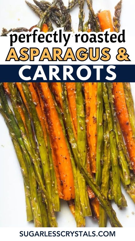 Unlock the secrets to roasting asparagus and carrots to perfection! This guide shows you how to bring out the natural sweetness of these vegetables, creating a delicious and healthy side dish. Perfect for vegetarian recipes and Thanksgiving veggie dishes, this roasted vegetable recipe combines simplicity with incredible flavor. Follow our tips for the best way to roast vegetables and enjoy a nutritious addition to any meal. Roasted Carrots And Asparagus, How To Roast Asparagus, Carrots And Asparagus, Roast Asparagus, Simple Appetizers, Fresh Vegetable Recipes, Roast Vegetables, Fresh Carrots, Vegetable Recipe