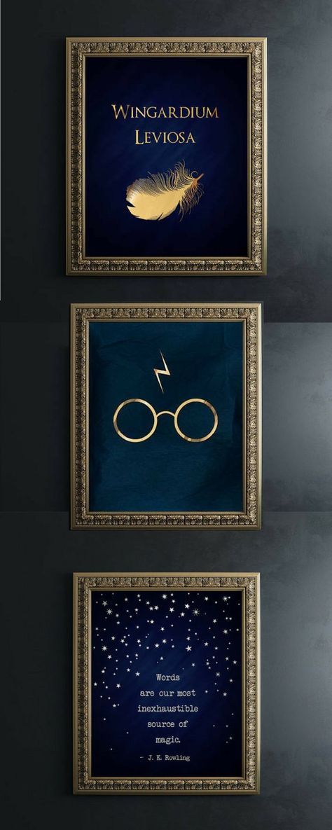 Harry Potter Room Posters, Trendy Room Decor Ideas, Diy Harry Potter Decor House, Harry Potter Room Ideas Diy Wall Art, Harry Potter Bedroom Ravenclaw, Diy Harry Potter Wall Decor, Harry Potter Craft Room Ideas, Wall Decor Harry Potter, Hp Room Ideas