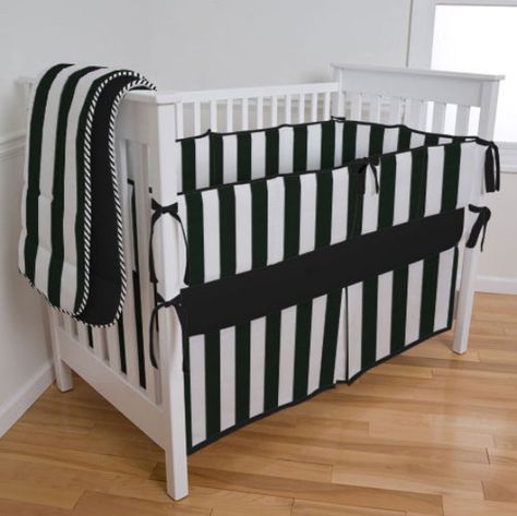 Perfect! Black And White Crib, Gothic Nursery, White Crib Bedding, White Baby Cribs, Black Crib, Rockabilly Baby, Black Bed Set, Crib Bedding Boy, Black Deck