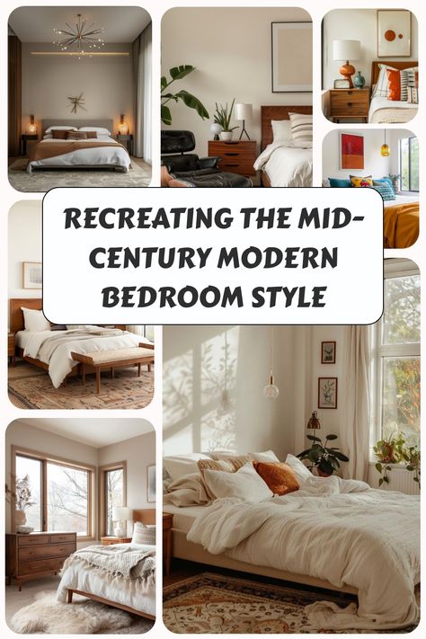 Get a stunning mid-century modern bedroom with these tips and decor ideas. Mid Century Modern Bedroom Decor, Mid Century Modern Bed, Modern Style Bedroom, Modern Coastal Decor, Statement Rug, Mid Century Aesthetic, Mid Century Modern Bedroom, Bedroom Style, Modern Coastal