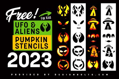 10 Free UFO & Alien Pumpkin Carving Stencils 2023 - Designbolts Aesthetic Pumpkin Ideas, Alien Pumpkin Carving Ideas, Alien Pumpkin Carving, Pumpkin Carving Templates Free, Alien Pumpkin, Pumpkin Carving Template, Scary Alien, Aesthetic Pumpkin, Pumpkin Carving Stencils