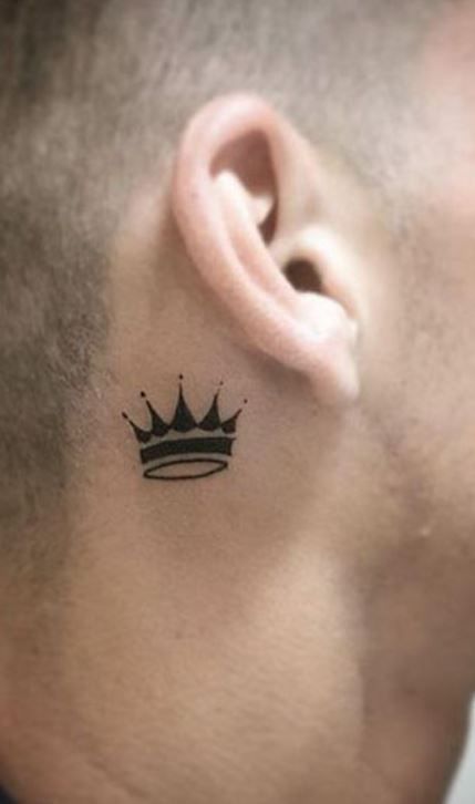 Tattoos For Guys Meaningful, Earlobe Tattoo, Helix Tattoo Ideas, Small Ear Tattoos, Ear Tattoos For Men, Cartilage Tattoo, Tattoos Ear, Back Ear Tattoo, Small Diamond Tattoo