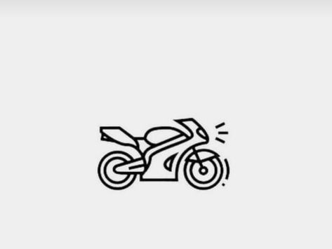 Motorcycle Simple Drawing, Simple Motorcycle Tattoo, Ktm Tattoo, Small Motorcycle Tattoo, Motorcycle Drawing Easy, Small Motorcycles, Motorcycle Tattoos, Motorcycle Drawing, Bike Aesthetic