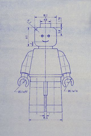 Lego.Blueprint by DJ Ampex, via Flickr -frame in a little boy's room! Lego Blueprint, Lego Hacks, Lego Man, Lego Room, Lego Minecraft, Lego Architecture, Lego Party, Lego Batman, Lego Art