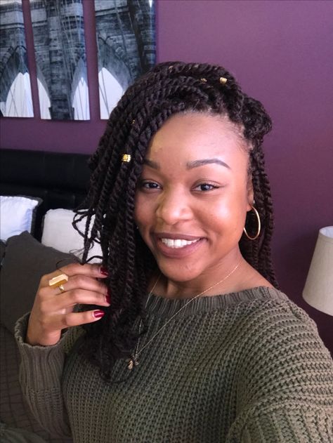 Marley twists Kim Braids, Marly Twist, Short Marley Twists, Marley Twist Styles, Side Curly Hairstyles, Marley Twist Hairstyles, Havana Twists, Braids And Twist, Natural Hair Protective Styles