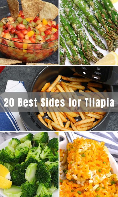 What To Eat With Tilapia, Fish Recipes Side Dishes, Tilapia Side Dishes Dinners, Tilapia Meals Sides, Sides With Talipia, Sides With Tilapia, Talipia Side Dishes, Side Dishes For Tilapia Dinners, What To Serve With Tilapia