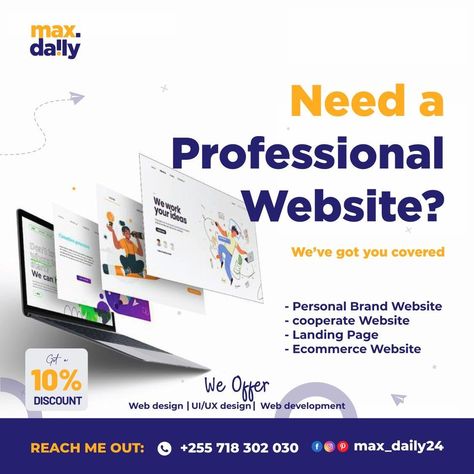 Visit website for more portfolio Website Design Ads Creative Advertising, Digital Marketing Flyer Design, Graphic Design Services Flyer, Flyer Design Layout Creative, Web Development Creative Ads, Web Design Flyer, E Flyer Design, Freelance Designer Website, Web Development Logo