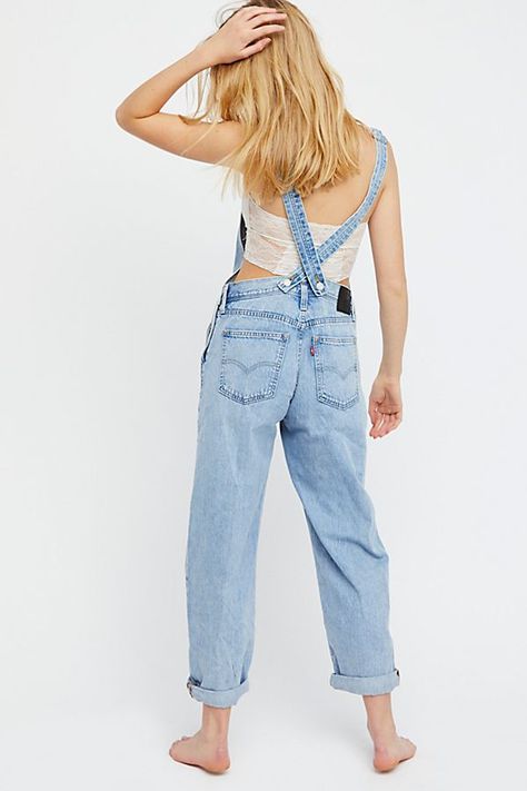 Slide View 2: Baggy Denim Overall Overall Back View, Overalls Back View, Denim Blue Bib Front Overalls, Levi's Denim Overall Jumpsuit, Levi’s Overalls, Free People Denim Overalls, Casual Non-stretch Denim Overalls, Baggy Overalls, Baggy Denim