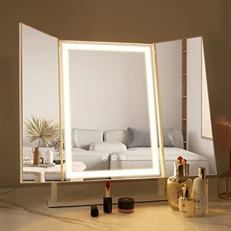 Led Makeup Mirror Tabletop, 2025 Design, Beauty Table, Corner Vanity, Hollywood Vanity Mirror, Dresser White, Hollywood Vanity, Trifold Mirror, Hollywood Mirror