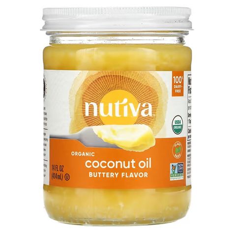 Nutiva, Organic Coconut Oil, Buttery, 14 fl oz (414 ml) Candida Yeast, Refined Coconut Oil, Organic Butter, Organic Plant, Benefits Of Coconut Oil, Coconut Butter, Peanut Free, Organic Plants, Nutrition Information