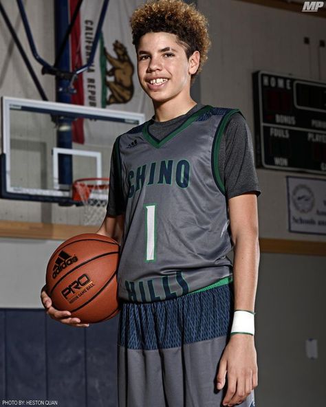 back when he was still playing in Chino Hills Chino Hills, Lamelo Ball, Glo Up, Indoor Games, In Another Life, Age 12, Baby Boy Outfits, When He