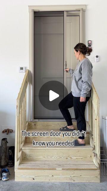 Nicole Kerns - DIY and Design 🔨 on Instagram: "When you don’t want the annoyance of a storm door, but you want the convenience of a screen door…  Make sure you’re following me, comment LINK, and I’ll send it over to you! 🖤  #amazonfinds #amazoninfluencer #screendoor #screendoors" Front Screen Door Ideas, Screen Doors For Front Door, Storm Doors For Front Door, Front Door Screen, Screen Door Ideas, Garage Door Screen, Old Home Renovation, Garage Screen Door, Wildflower Birthday