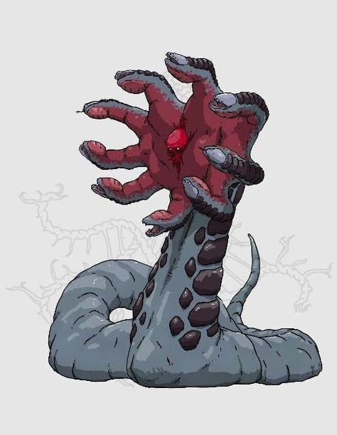 Monster Art Reference, Alien Design Creature Concept, Monsters Concept Art, Demon Monster, Elder Gods, Big Monster, Creature Artwork, Cool Monsters, Fantasy Beasts