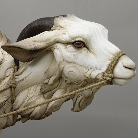 20.7k Likes, 186 Comments - Beth Cavener (@bethcavener) on Instagram: “Title: “The Secret Keeper” Date: 2018 Materials: Stoneware, paint, horn, rope, antique strong…” Beth Cavener, Traditional Sculptures, Sculpture Exhibition, Secret Keeper, Sculpture Projects, Marble Sculpture, Stone Sculpture, Arte Fantasy, Sculpture Clay