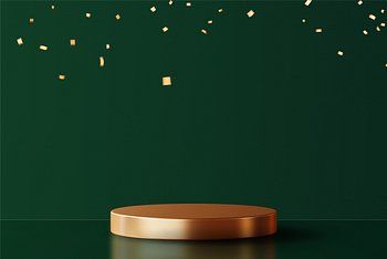 Christmas Podium, Gold Christmas Table, Product Backdrop, Podium Background, 3d Podium, Stage Background, Png Stickers, Christmas Wallpaper Backgrounds, Dark Green Background