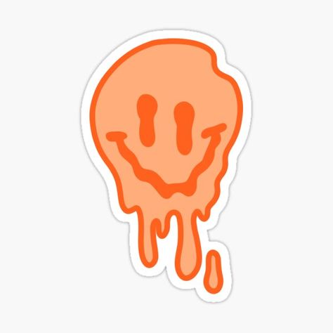 Orange Stickers, Macbook Computer, Smiley Sticker, Selling Stickers, Smiley Face Sticker, Preppy Vsco, Stickers Laptop, Sticker Ideas, Trendy Aesthetic