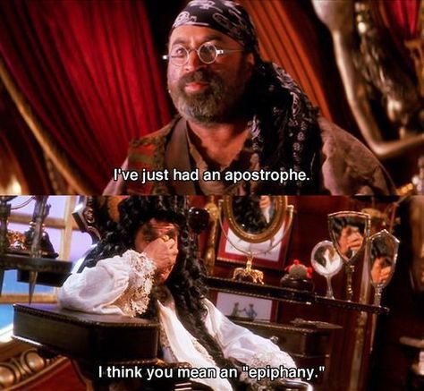 Funny Screencaps, Hook 1991, Hook Movie, English Major, Movie Screencaps, Movie Lines, Tv Quotes, Captain Hook, Great Movies