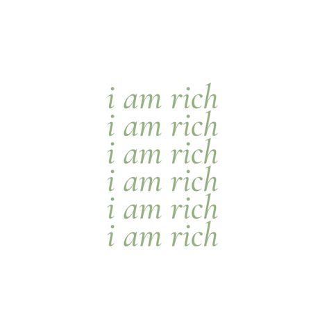 I am rich affirmation, manifestation tips, clean girl aesthetic, manifesting, journaling, morning routine, that girl, green Green Affirmations, Rich Manifestation, I Am Rich, Abundance Affirmations, Dream Vision Board, Life Vision Board, Vision Board Affirmations, Vision Board Manifestation, Wealth Affirmations