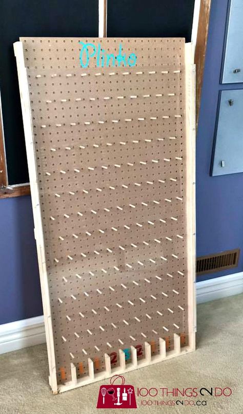 How to Make a Plinko Board Diy Plinko Board, Diy Plinko, Plinko Board, Plinko Game, Diy Carnival Games, Fall Festival Games, Diy Yard Games, Diy Carnival, Festival Games