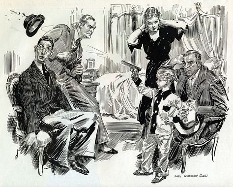 Story illustration for “Collier’s,” April 25, 1931By James Montgomery Flagg | Created: 1931