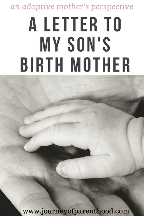 An adoptive mother's perspective: a letter to my son's birth mother from the mom who will raise him. #adoption #birthmother #adopt Birth Mother Quotes, Adoption Shower, Bio Mom, Domestic Adoption, Adoption Resources, Letters To My Son, Adoption Quotes, Adoptive Mom, Open Adoption