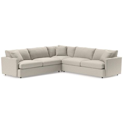 Lounge II Soft Sectional Sofa + Reviews | Crate and Barrel Crate And Barrel Sectional, Sitting Space, 3 Piece Sectional Sofa, Sofa Corner, Sectional Furniture, Sofa Review, Sectional Sofa Couch, 3 Piece Sectional, White Living