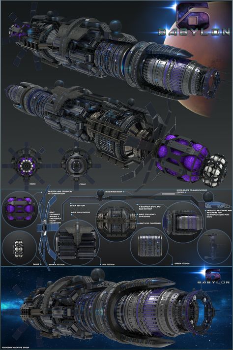 ArtStation - The Legend returns in the new image BABYLON 6 (STATION BABYLON 6), Oshanin Dmitriy Babylon 5 Art, Babylon 5 Ships, Space Station Art, Hard Science Fiction, Space Fleet, Warp Drive, Sci Fi Tv Shows, Sci Fi Spaceships, Sci Fi Tech