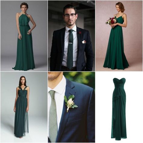 Dark Green Bridesmaid Dress, Neon Prom Dresses, Hunter Green Dresses, Forest Green Dresses, Below The Knee Dresses, Wedding Themed, Sage Green Dress, Dark Green Dress, Marine Uniform