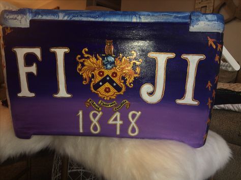 Fiji Cooler Fraternity, Fiji Frat Cooler, Fiji Frat, Fiji Fraternity, Fiji Cooler, Formals Cooler, Formal Coolers, Beer Pong Table Designs, Formal Cooler Ideas