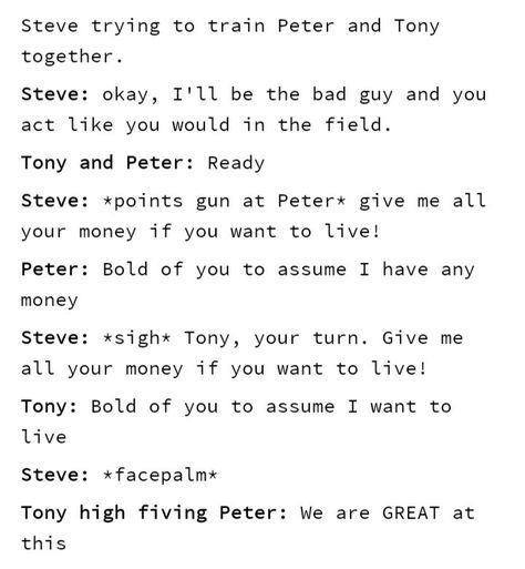 Tony Steve And Peter, Peter X Avengers, Tony And Steve As Peters Dads, Superfamily Avengers Comics, Steve Tony Peter Stony Superfamily, Superfamily Avengers Stony Spiderman, Peter And Tony Father Son, Superfamily Avengers Headcanons, Stony Headcanon