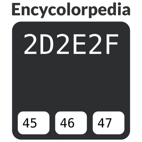 Behr Jet Black ECC-10-2 / #2d2e2f Hex Color Code Maroon Palette, Dark Winter Palette, Brunswick Green, Guest Room Inspiration, Munsell Color System, Purple Finch, Door Colour, Baby Whisperer, Chrome Green