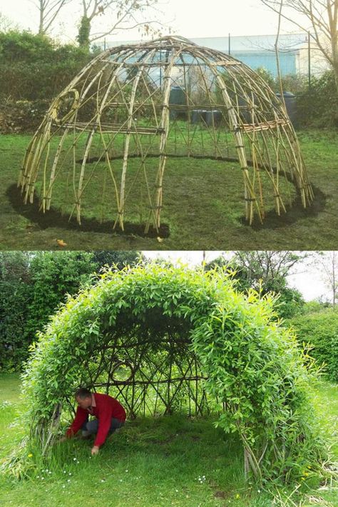 Willow Dome, Unique Garden Decor, Living Garden, Garden Wallpaper, Have Inspiration, Kraf Diy, Unique Gardens, Backyard Garden Design, Garden Yard Ideas