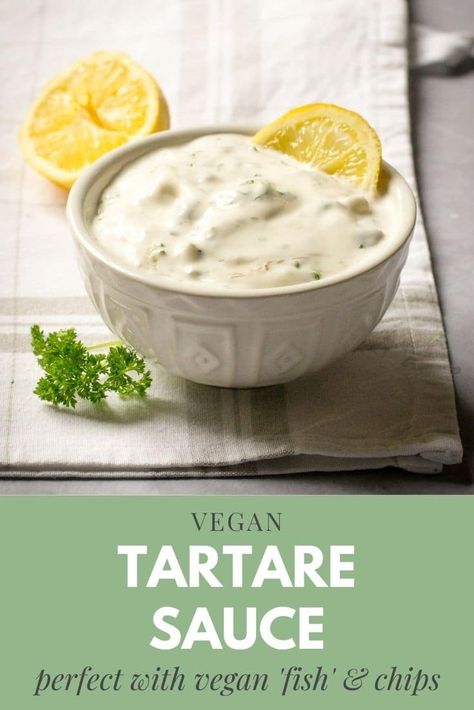 Vegan Tartare, Recipe For Tartar Sauce, Vegan Family Meals, Vegan Fish And Chips, Family Meals Recipes, Tartare Recipe, Tartare Sauce, Everyday Dinners, Chunky Chips