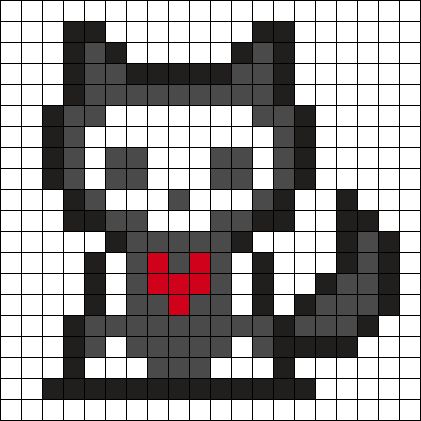 Skelanimals (Kit) Perler Bead Pattern | Bead Sprites | Characters Fuse Bead Patterns Pearler Bead Patterns Easy Halloween, Heat Beads Patterns, Pixel Art For Perler Beads, Skelanimals Perler Bead Pattern, Cat Skull Pixel Art, Ghastly Perler Bead Patterns, Gir Perler Bead Pattern, Ghost Spider Perler Beads, Perler Bead Patterns Black And White