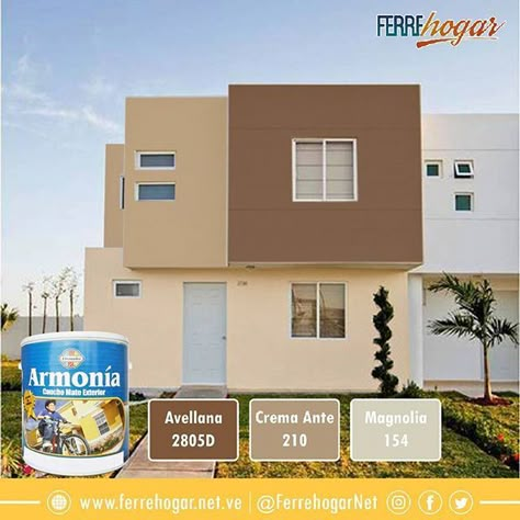 Hootsuite #Estructuras Modern House Colors, Exterior Color Combinations, Exterior House Colors Combinations, Exterior House Paint Color Combinations, Exterior House Color, House Color Palettes, Pintura Exterior, Exterior Paint Colors For House, Casa Exterior