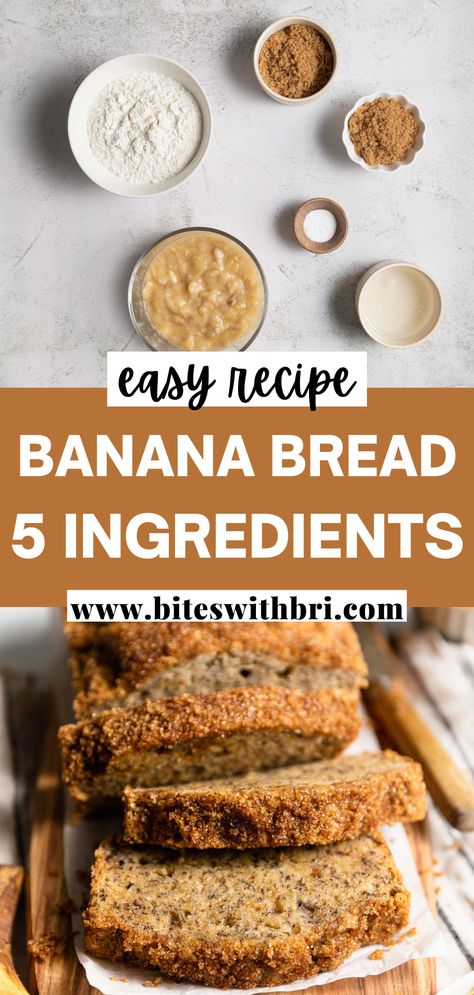 Low Ingredient Banana Recipes, Quick Vegan Banana Bread, Simple Vegan Banana Bread, Few Ingredient Banana Recipes, Minimal Ingredient Banana Bread, Simple Ingredient Banana Bread, Low Ingredient Banana Bread, Easy Banana Bread 3 Ingredients, Banana Bread Recipe 3 Ingredients