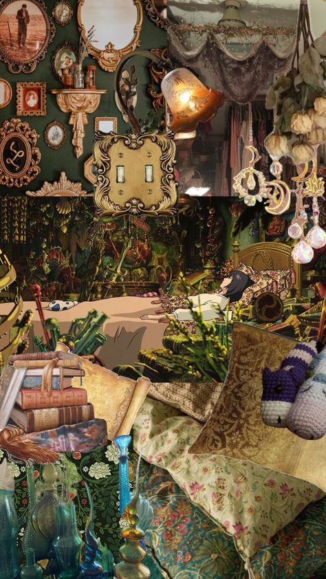 howl’s room decor inspo 🪐 Maximalism Room, Howl's Moving Castle Aesthetic, Castle Rooms, Romantic Interior, Castle Bedroom, Castle Home, Castle Decor, Castle Aesthetic, Castle House