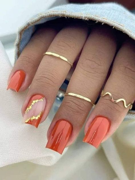 Nail Polish Art Designs, Queen Nails, Halloween Acrylic Nails, Nail Salon Design, Diva Nails, Fancy Nails Designs, Beauty Nails Design, Classy Acrylic Nails, Orange And Gold